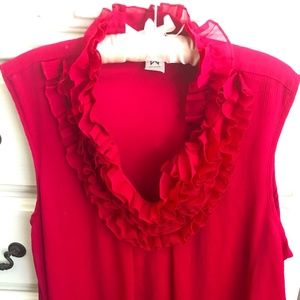 Plus Size Marc Bouwer Pink Ruffle Sleeve Top